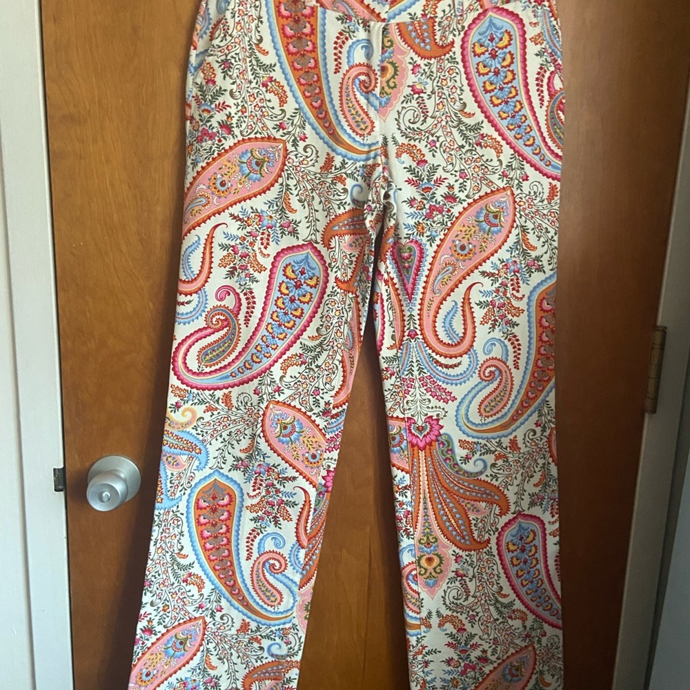 NWOT J.Crew paisley/ tapestry wide leg, low rise pant